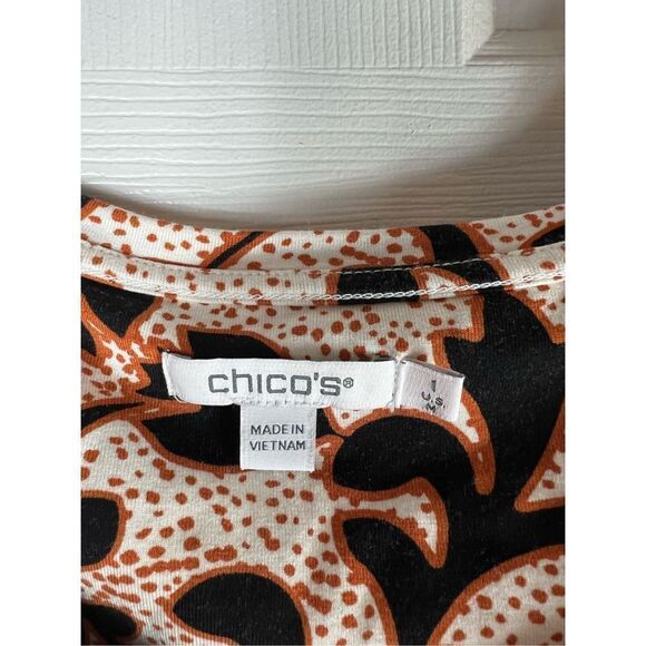 Chicos Womens Leopard Blouse Size 1 US M - Picture 3 of 4